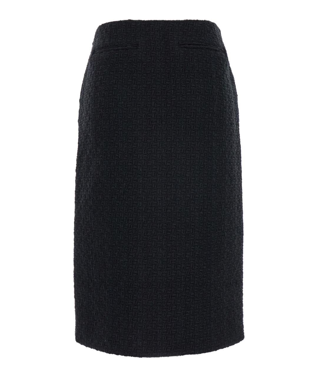 GUCCI Черная твидовая юбка миди, фото 2