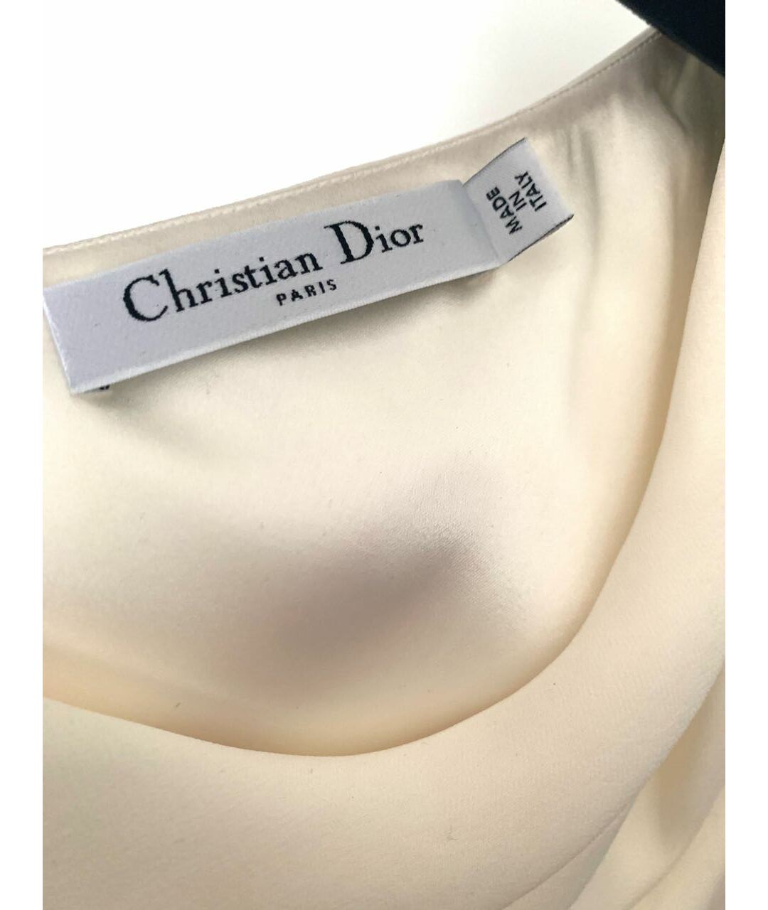 CHRISTIAN DIOR Белое хлопко-эластановое коктейльное платье, фото 3