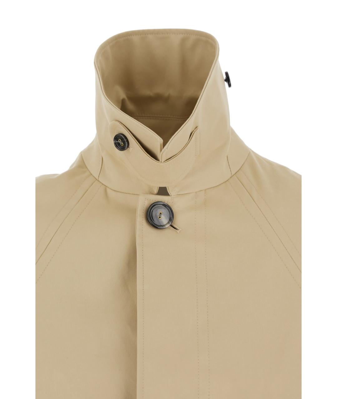 Ami Paris Бежевый хлопковый тренч/плащ, фото 3