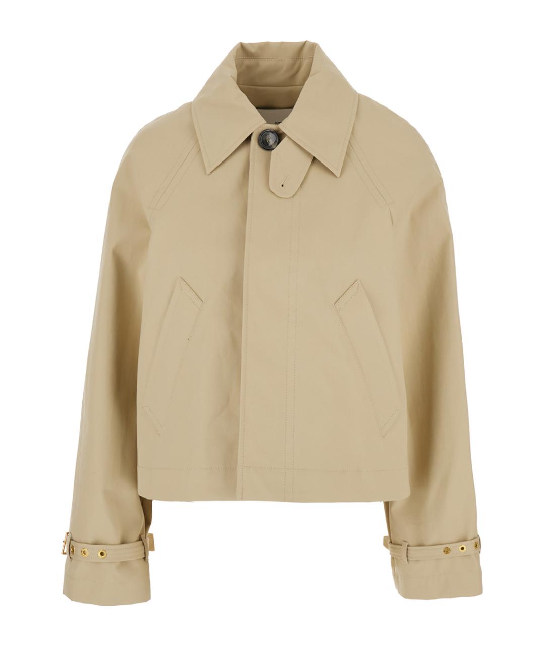 Ami Paris Бежевый хлопковый тренч/плащ, фото 1