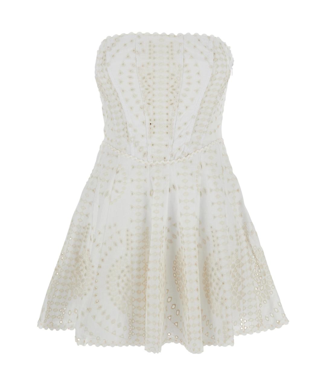 CHARO RUIZ Белое хлопковое повседневное платье, фото 1