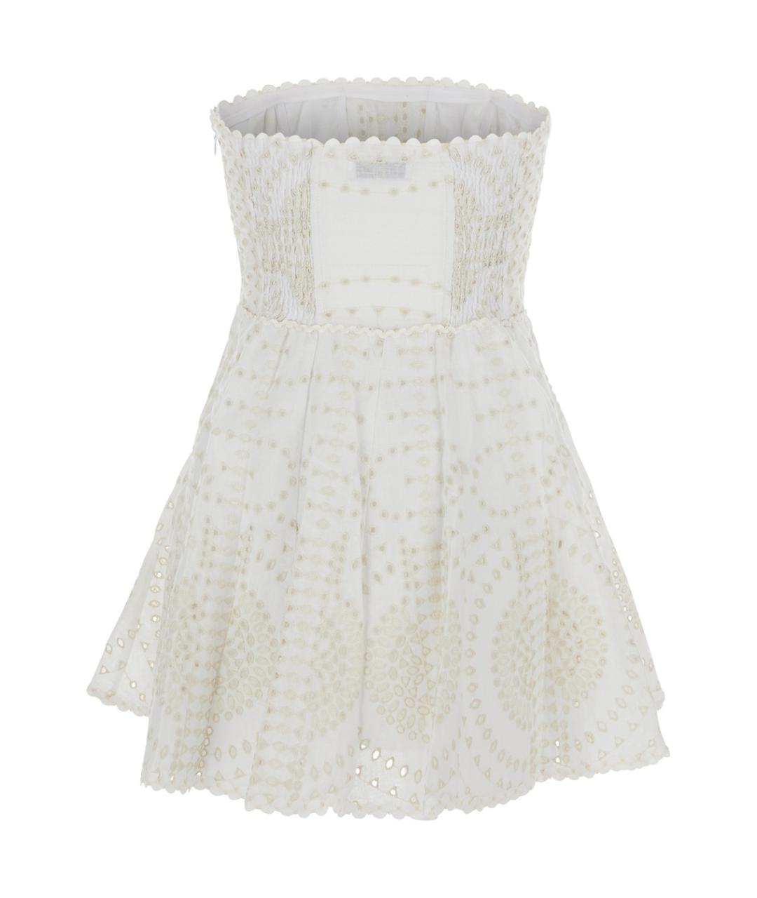 CHARO RUIZ Белое хлопковое повседневное платье, фото 2