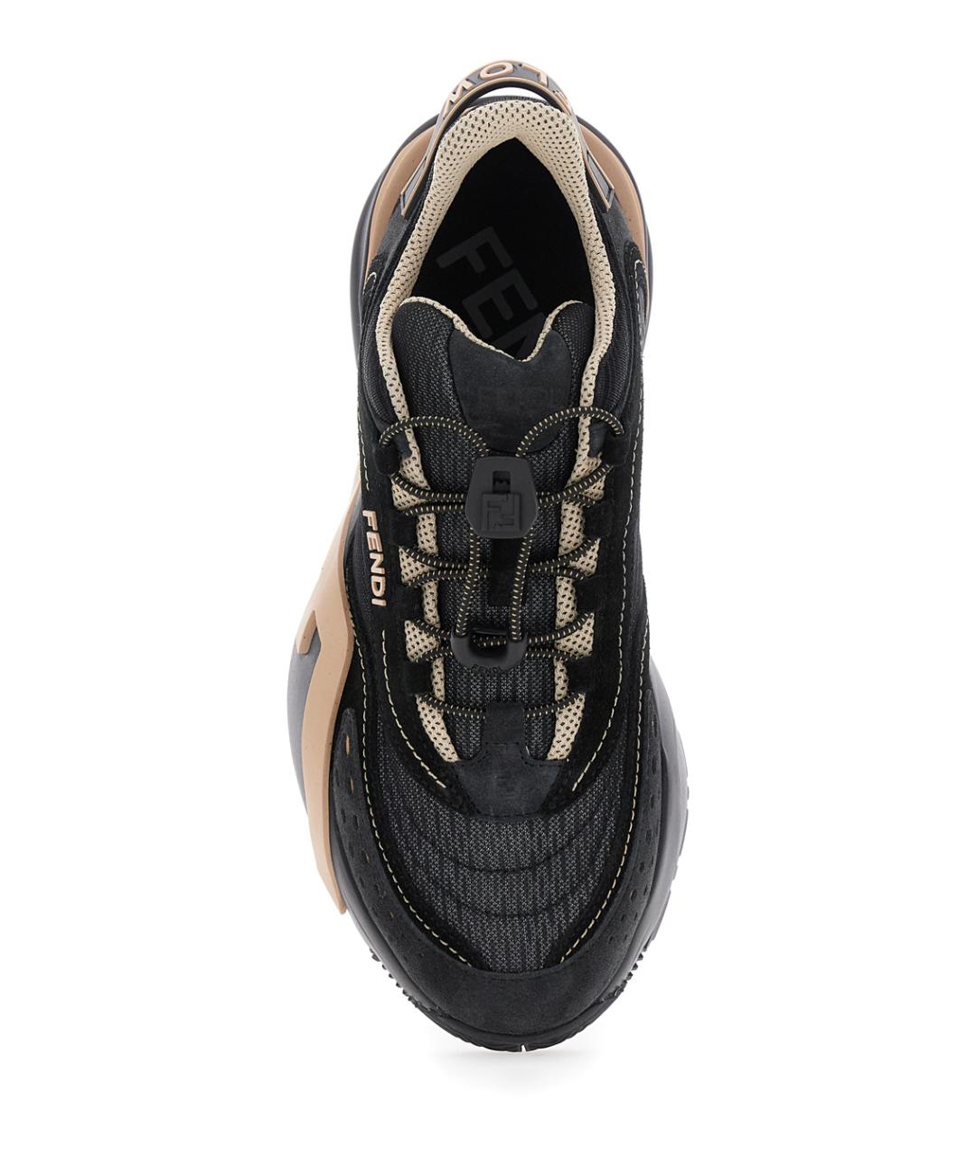 FENDI Черные кроссовки, фото 4