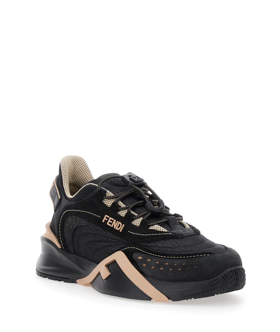 FENDI Черные кроссовки, фото 2