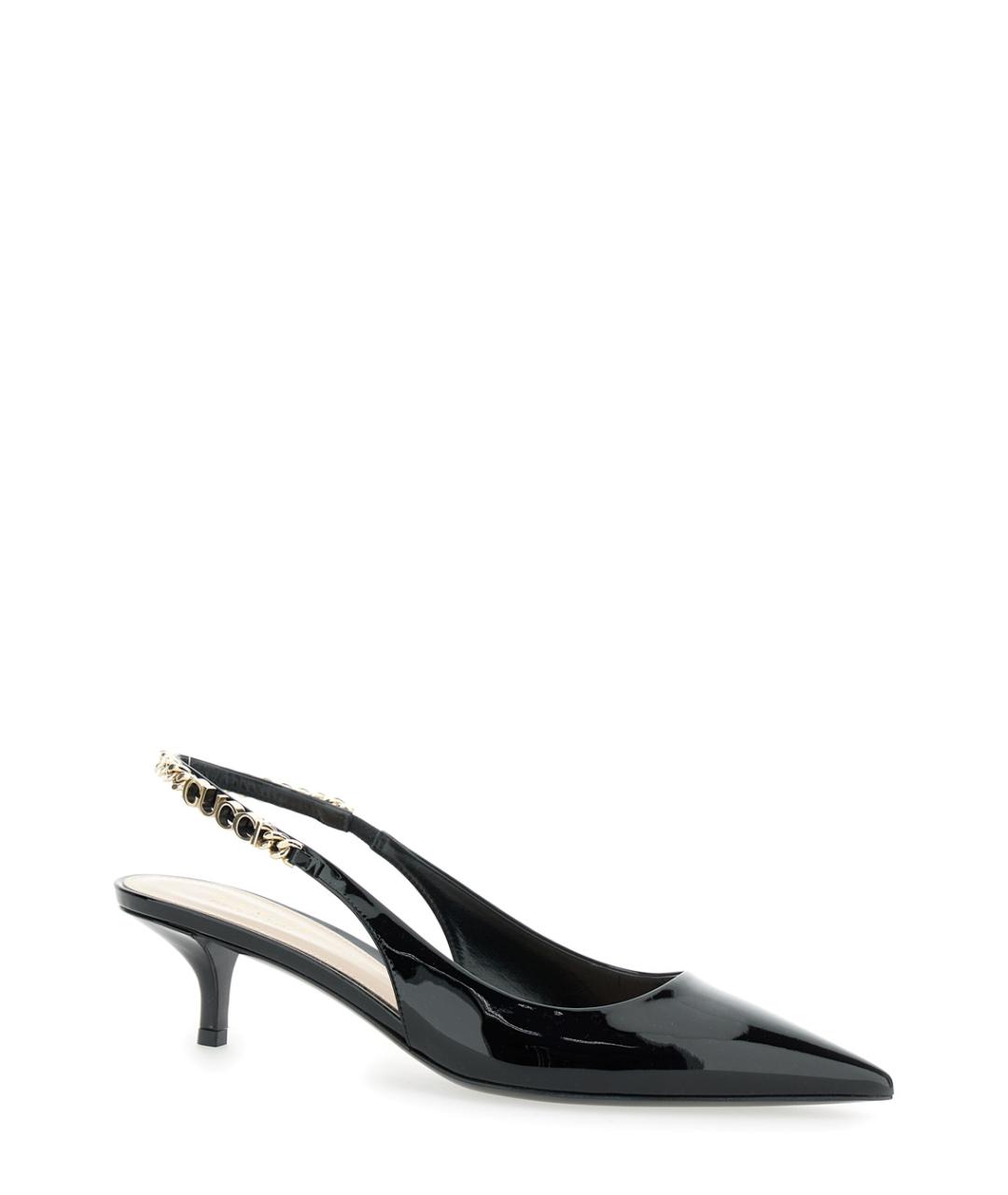 GUCCI Черные кожаные туфли, фото 2