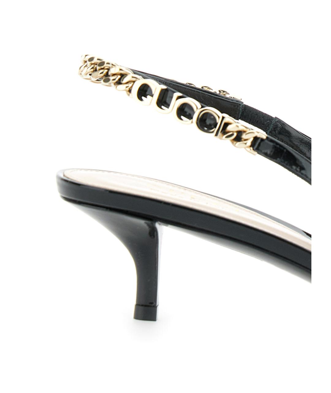 GUCCI Черные кожаные туфли, фото 4