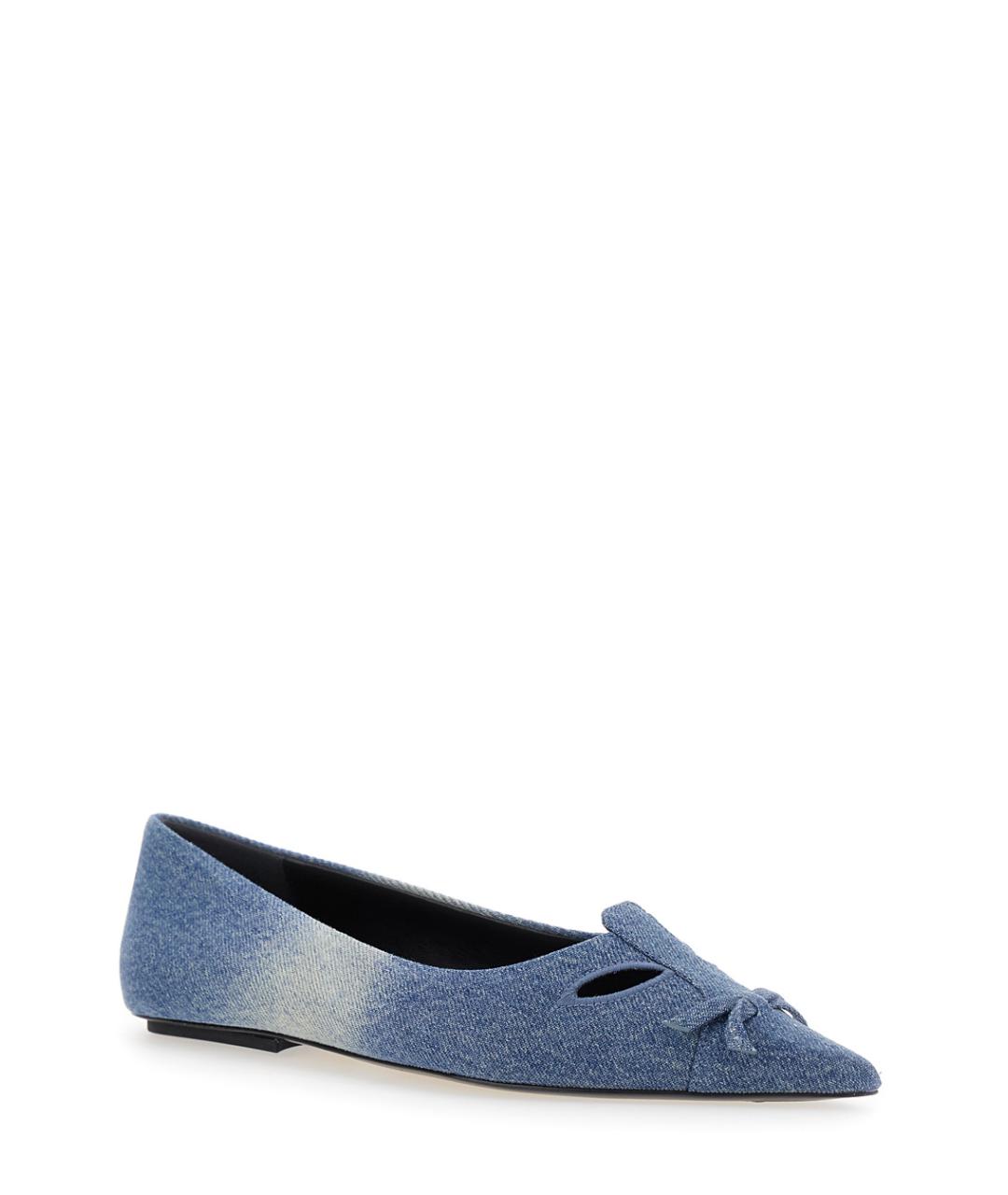 MARC JACOBS Синие текстильные балетки, фото 2