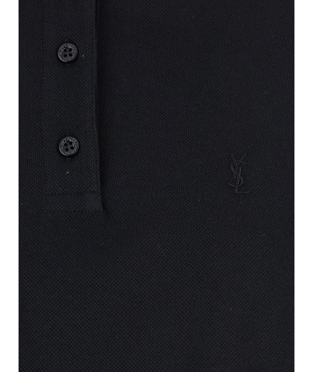 SAINT LAURENT Черная хлопковая футболка, фото 3