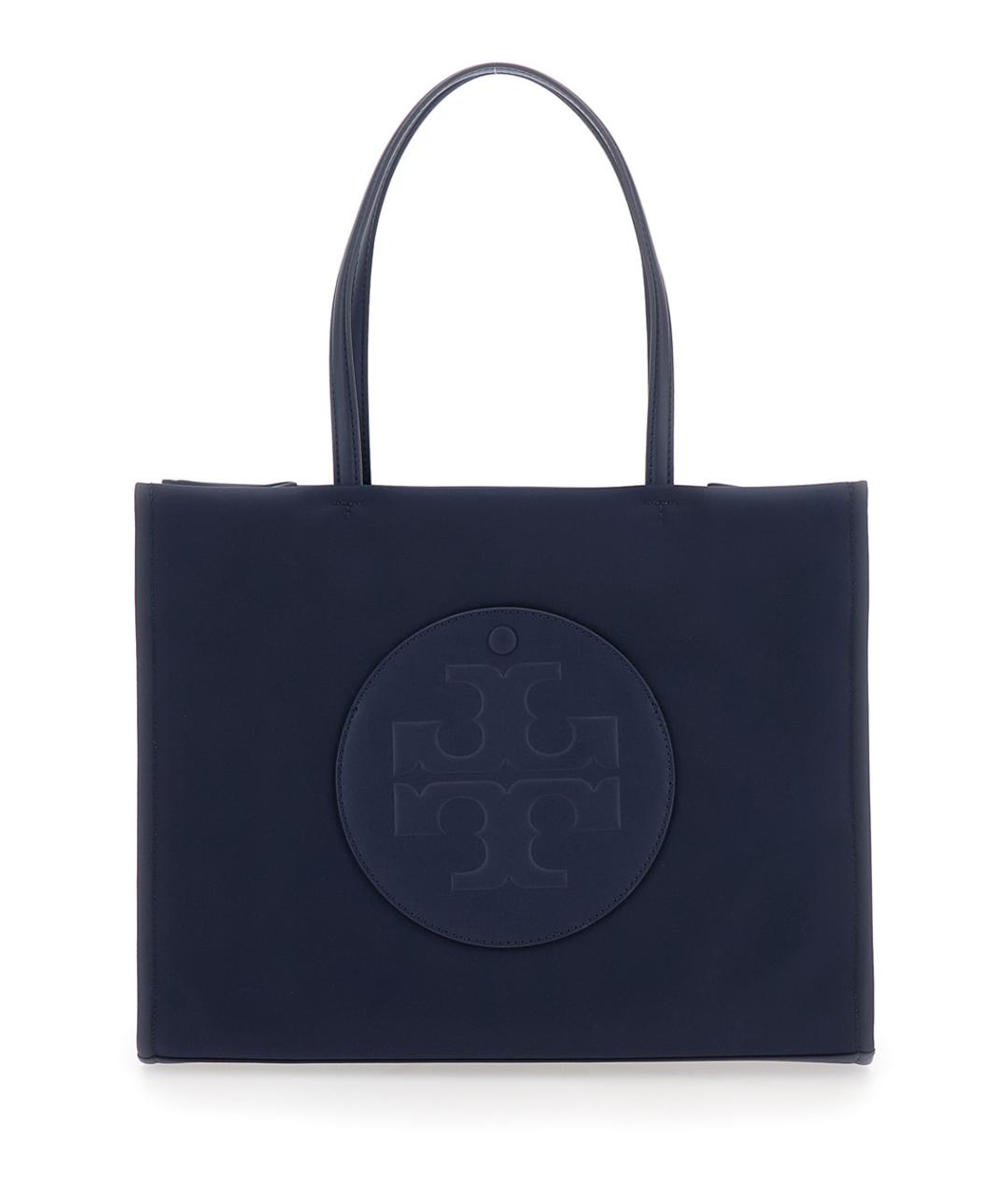 TORY BURCH Синяя синтетическая сумка тоут, фото 1