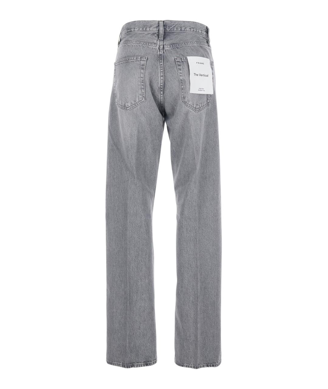 FRAME Серые хлопковые прямые джинсы, фото 1