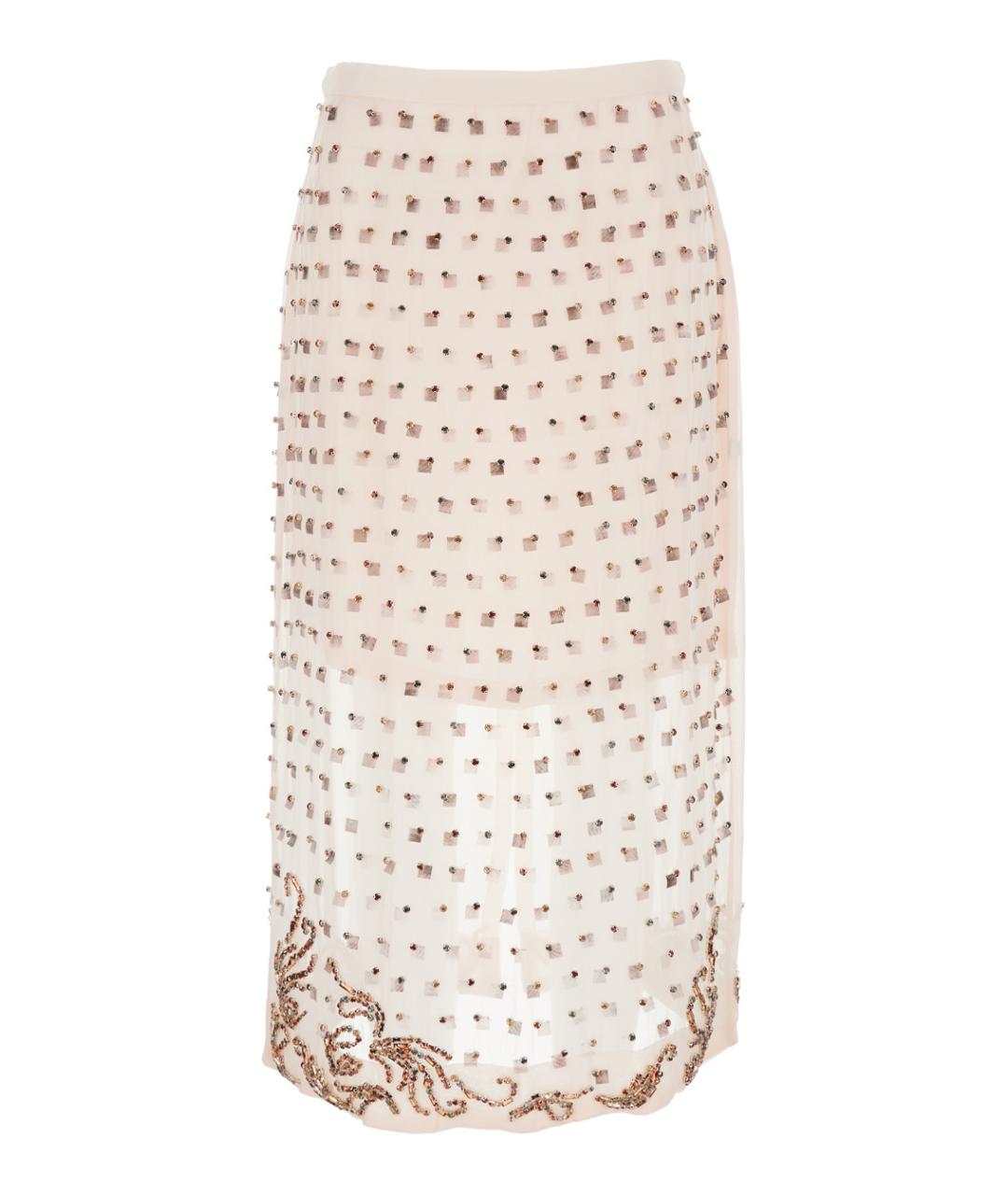 DRIES VAN NOTEN Розовая вискозная юбка миди, фото 1