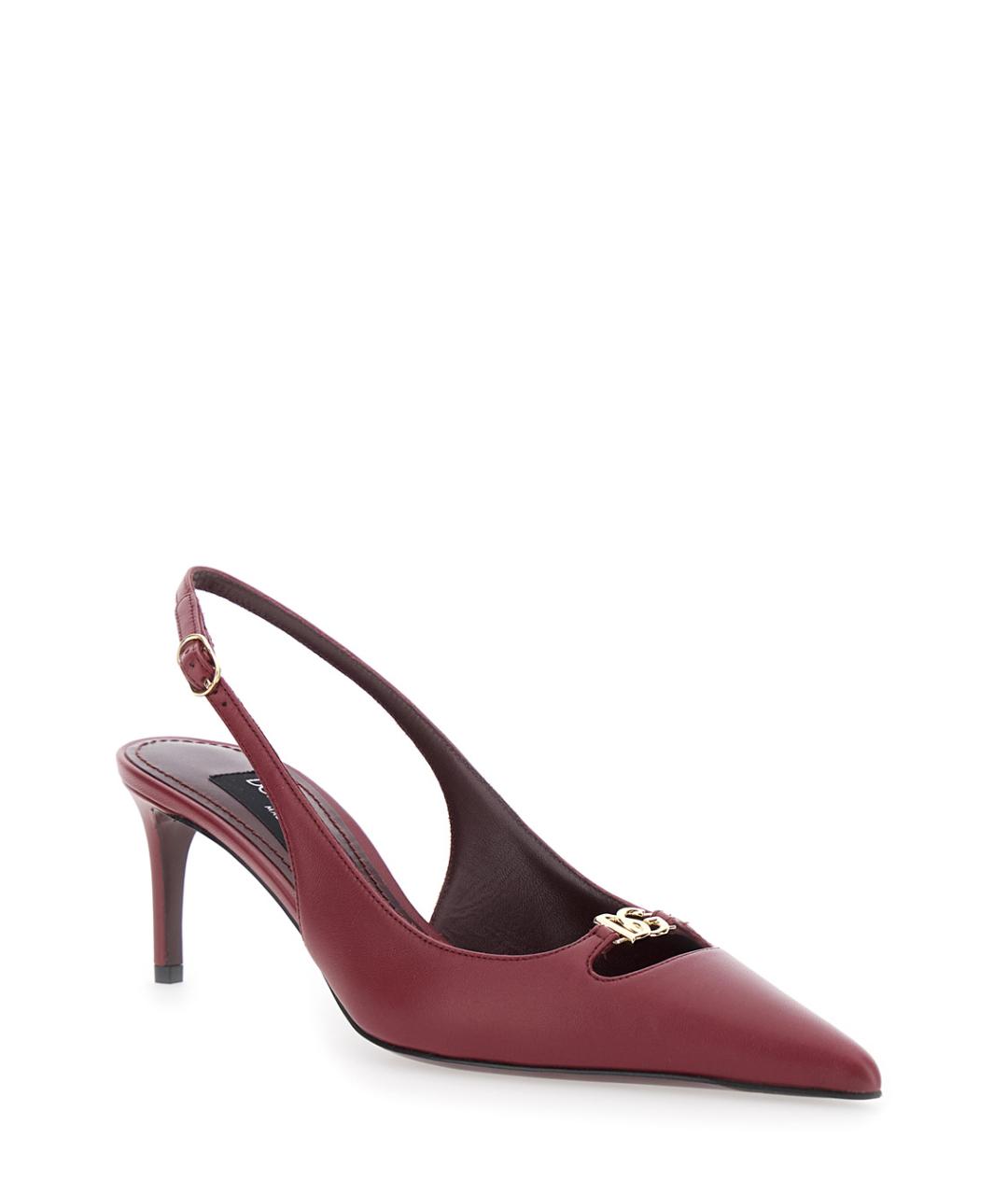 DOLCE&GABBANA Бордовые туфли из лакированной кожи, фото 2