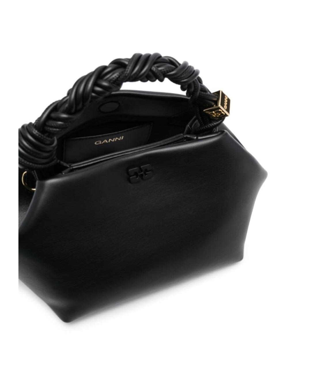 GANNI Черная сумка с короткими ручками, фото 3