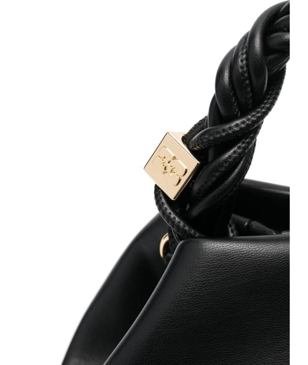 GANNI Черная сумка с короткими ручками, фото 4