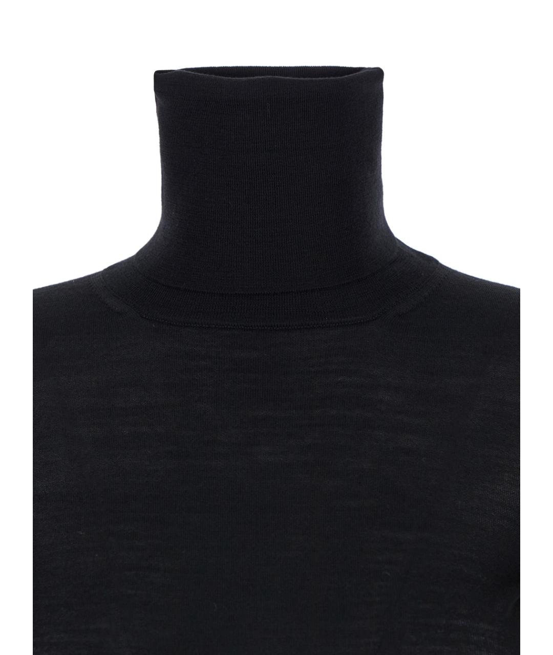 MAX MARA Черная шерстяная водолазка, фото 3