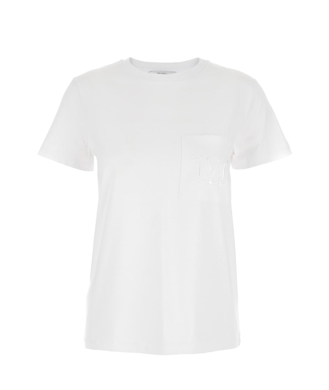 MAX MARA Белая хлопковая футболка, фото 1