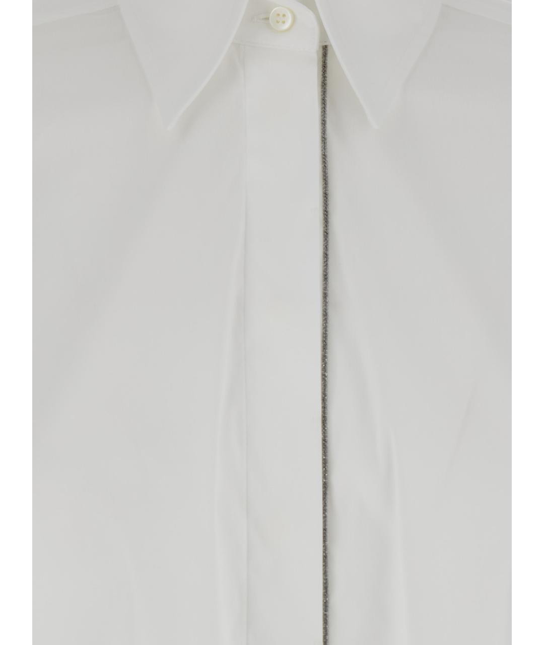 BRUNELLO CUCINELLI Белая хлопковая рубашка, фото 4