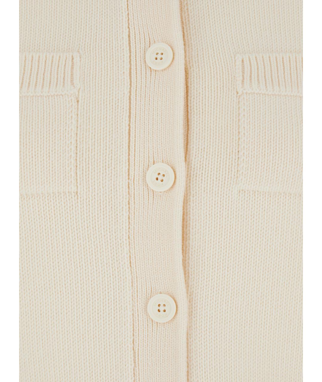 MICHAEL MICHAEL KORS Белый шерстяной кардиган, фото 3