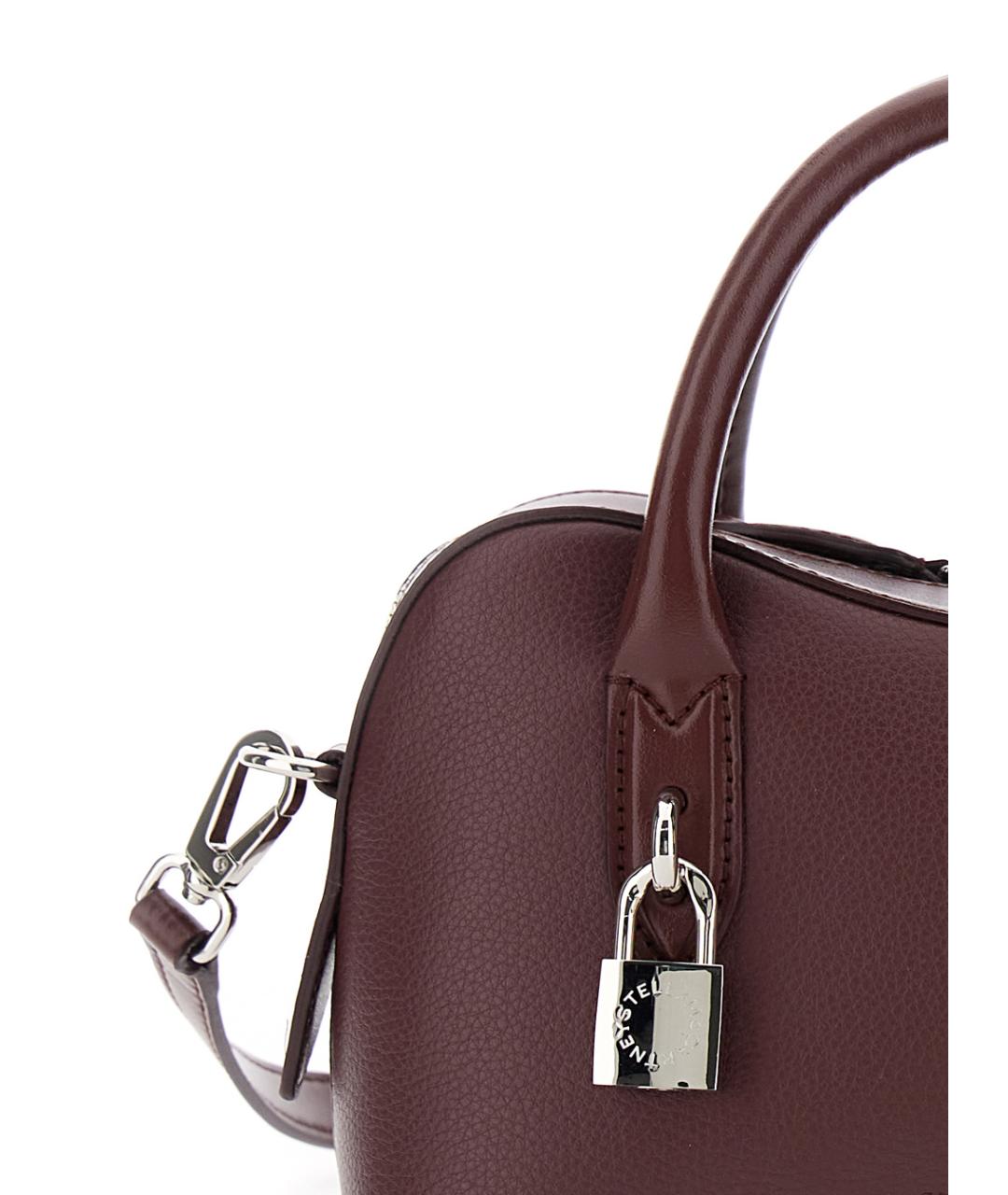 STELLA MCCARTNEY Бордовая синтетическая сумка с короткими ручками, фото 3