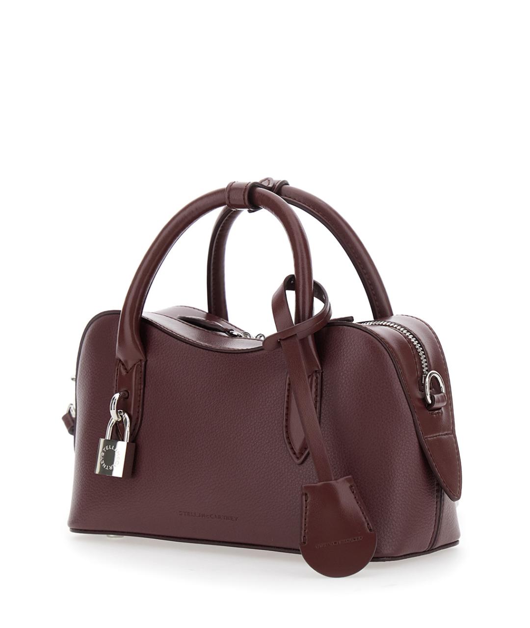 STELLA MCCARTNEY Бордовая синтетическая сумка с короткими ручками, фото 2
