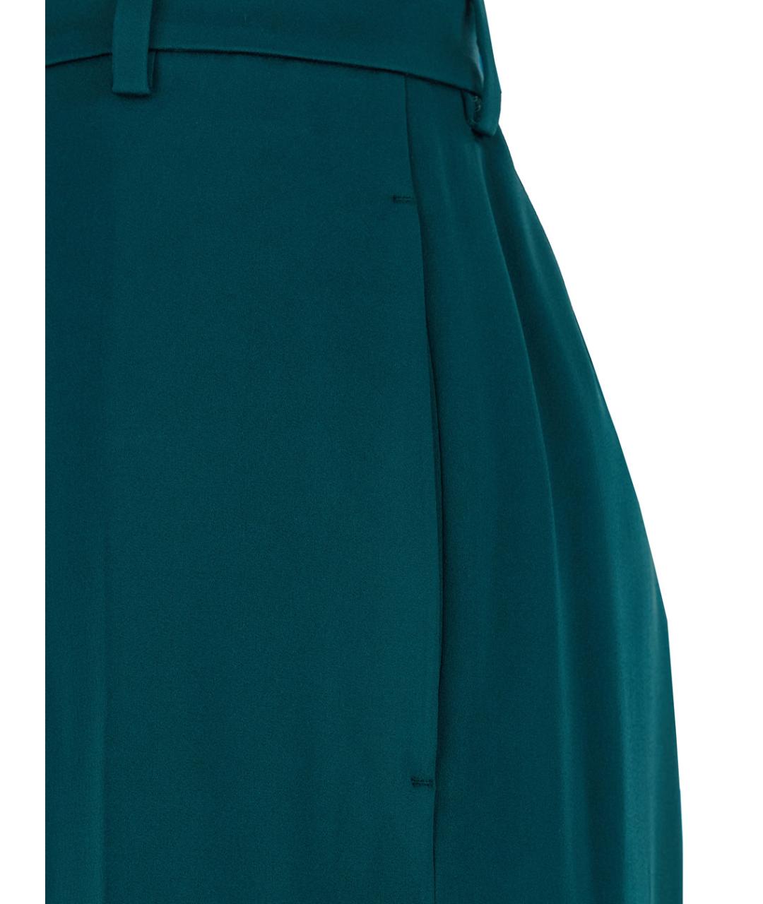 DRIES VAN NOTEN Синие прямые брюки, фото 3