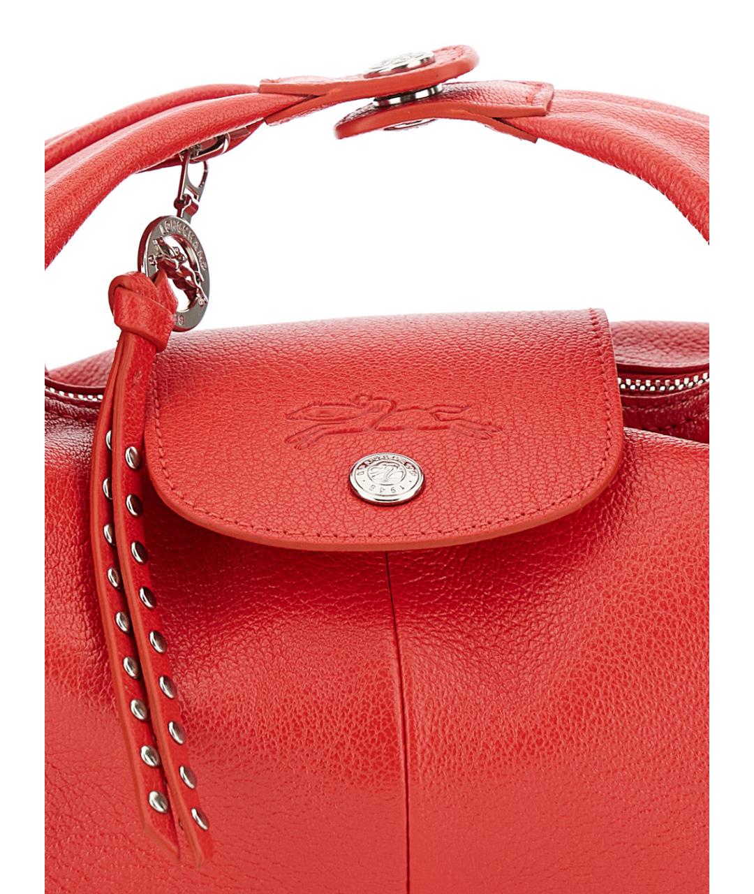 LONGCHAMP Красная кожаная сумка с короткими ручками, фото 3