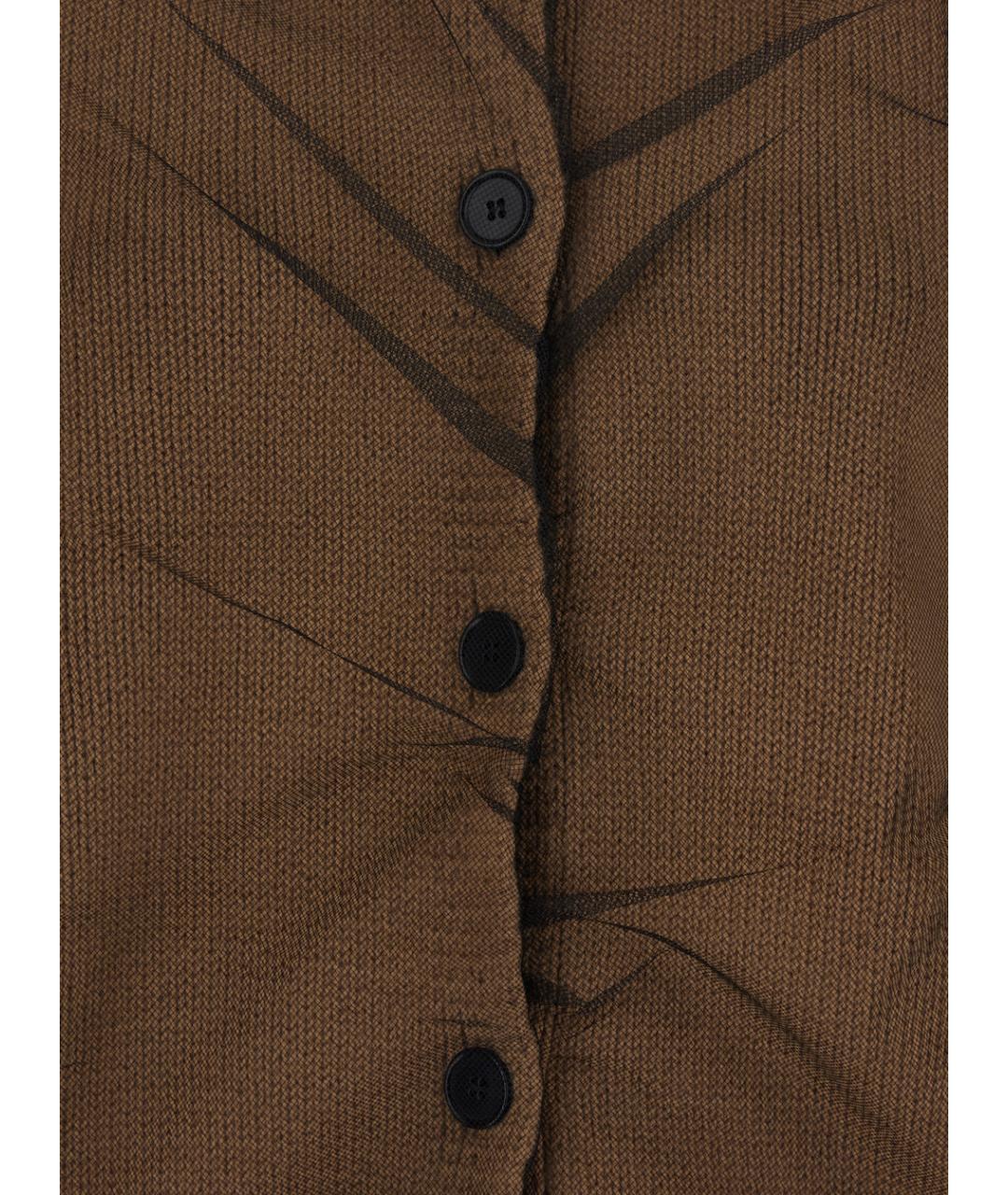 MSGM Коричневый шерстяной кардиган, фото 3