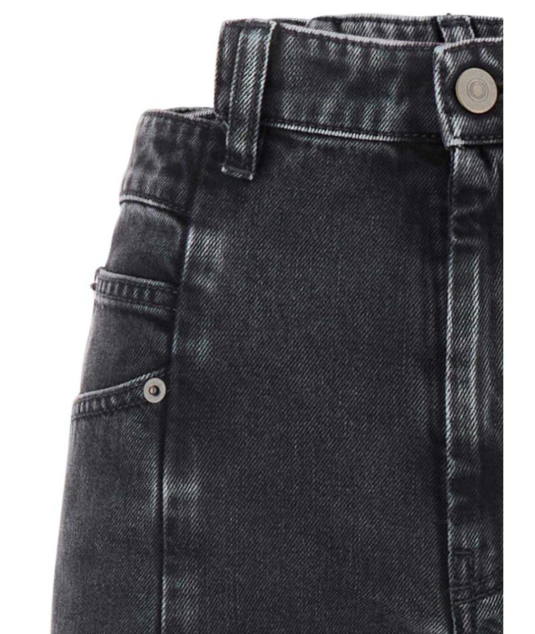 MAISON MARGIELA Черные хлопковые джинсы клеш, фото 3