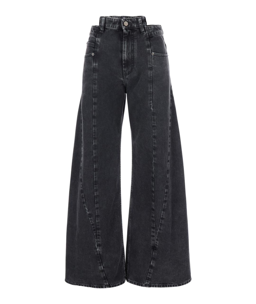 MAISON MARGIELA Черные хлопковые джинсы клеш, фото 1