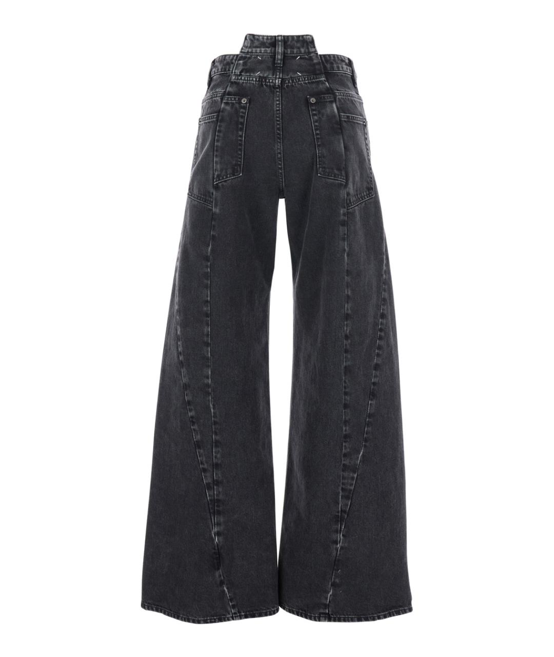 MAISON MARGIELA Черные хлопковые джинсы клеш, фото 2