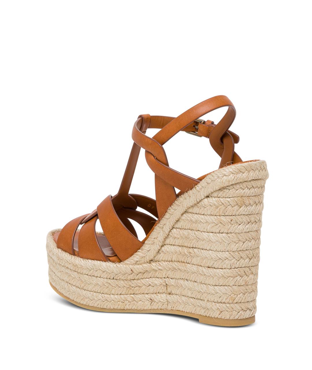 SAINT LAURENT Коричневые босоножки, фото 2