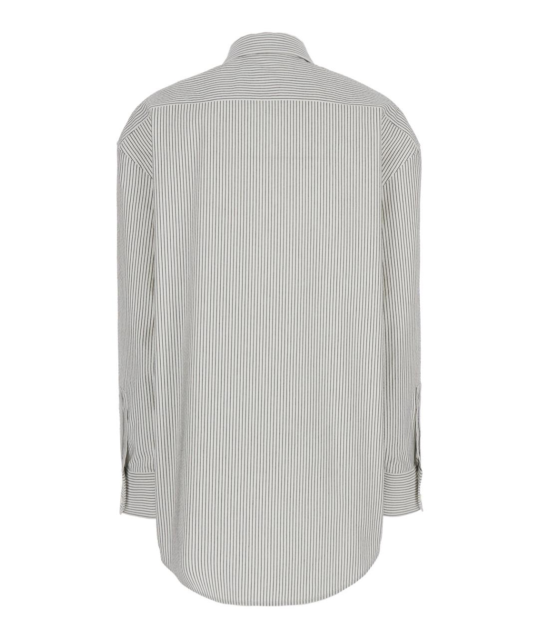 SAINT LAURENT Серая хлопковая рубашка, фото 2