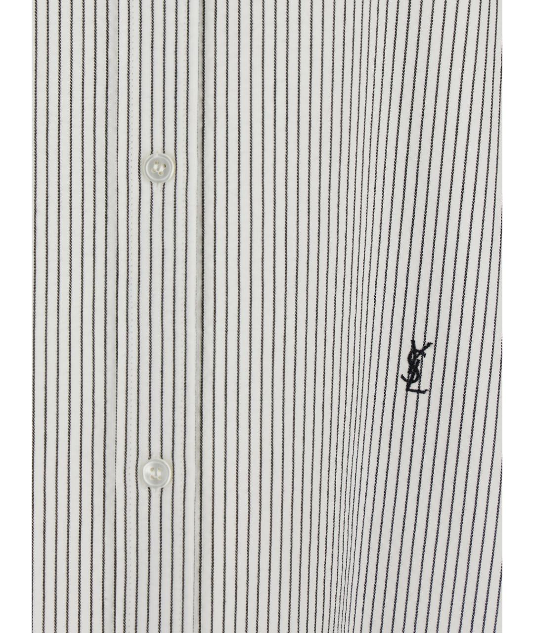 SAINT LAURENT Серая хлопковая рубашка, фото 3