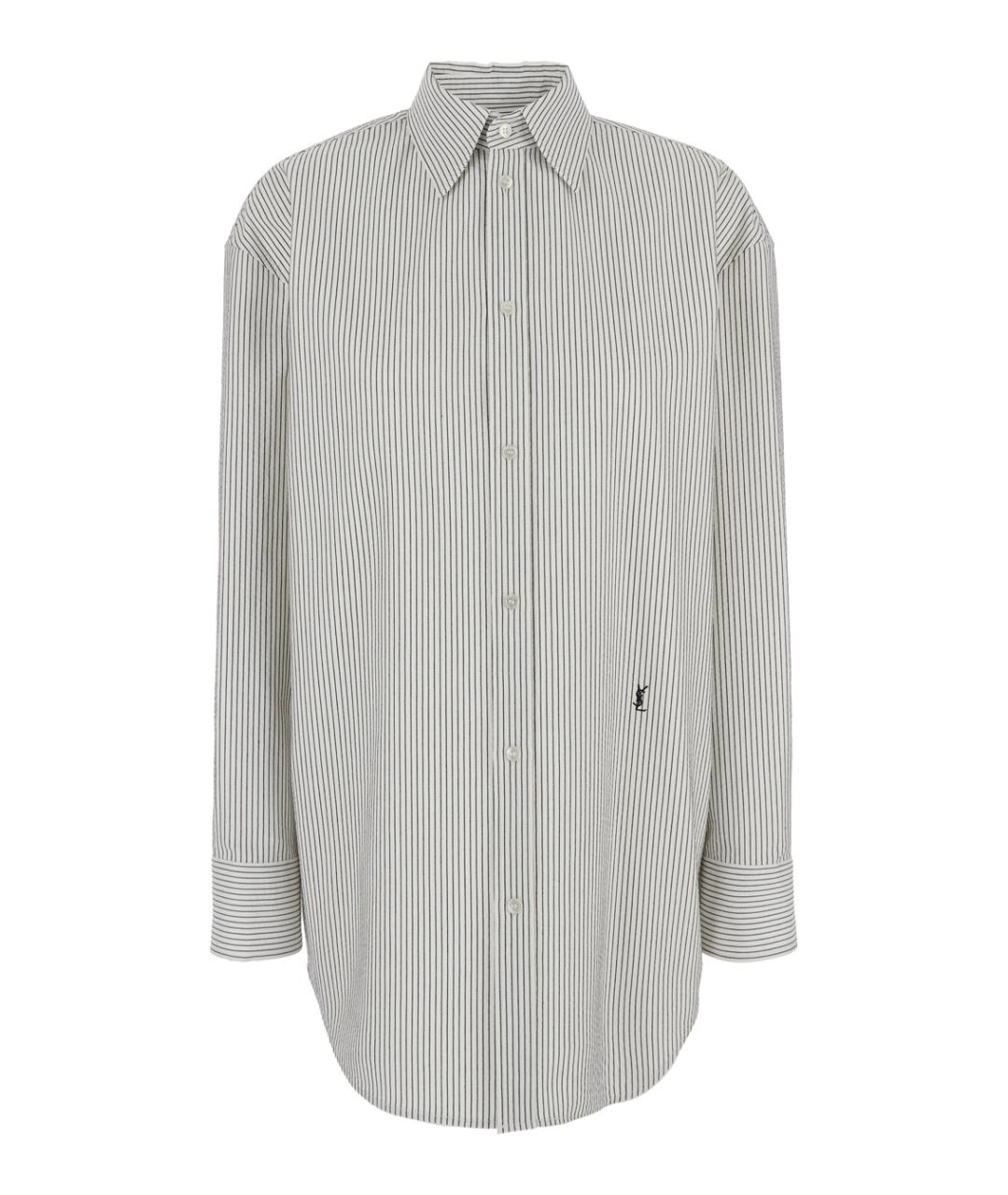 SAINT LAURENT Серая хлопковая рубашка, фото 1