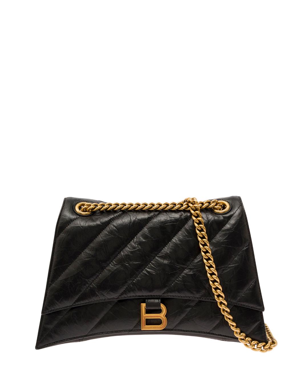 BALENCIAGA Черная кожаная сумка через плечо, фото 1