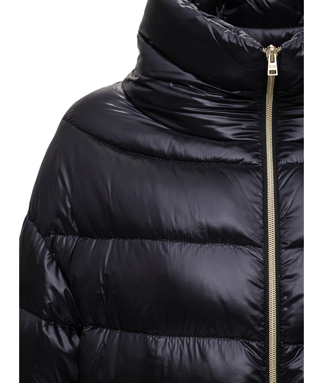 HERNO Черный полиамидовый пуховик, фото 3