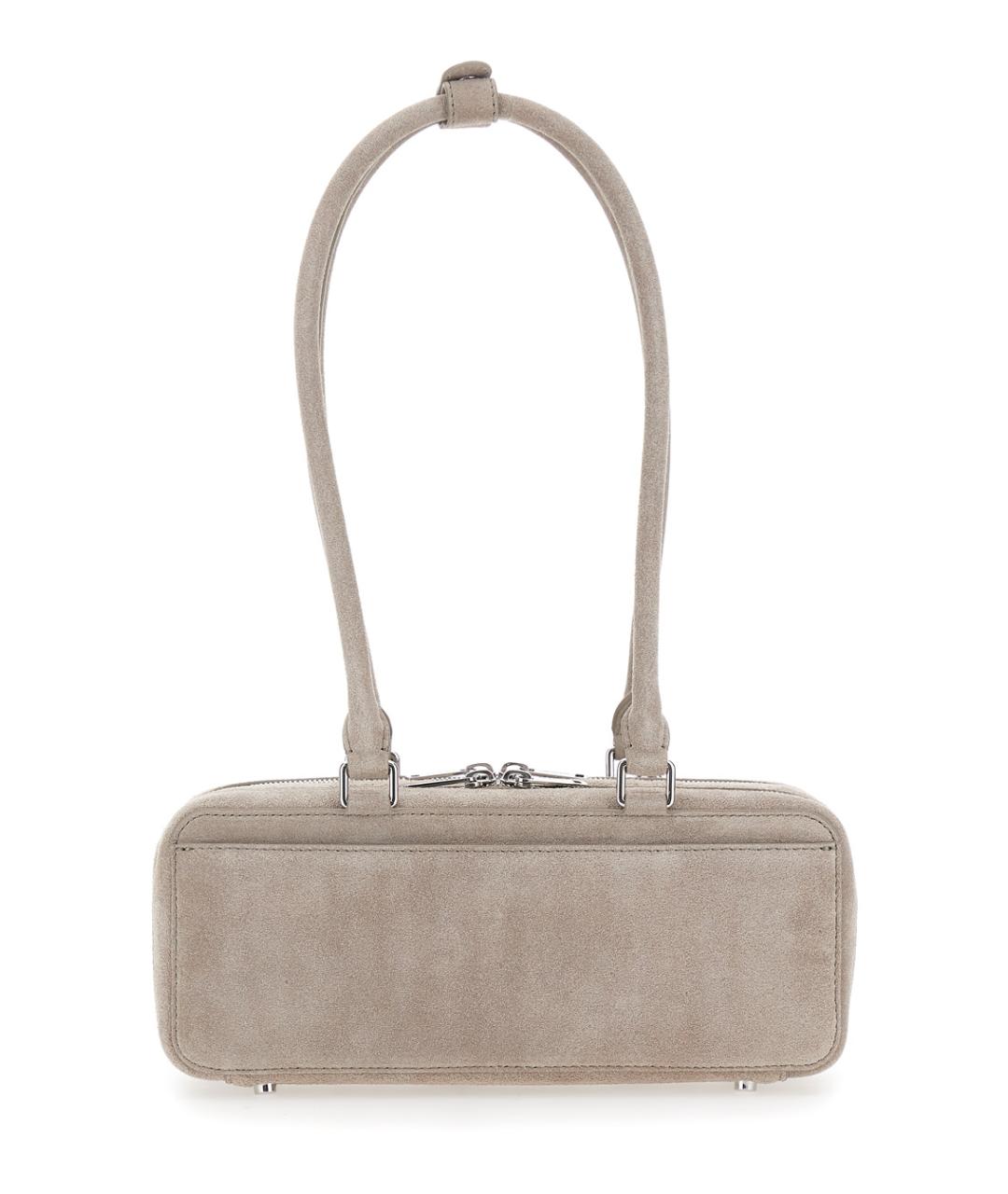 SELF-PORTRAIT Серая замшевая сумка через плечо, фото 2