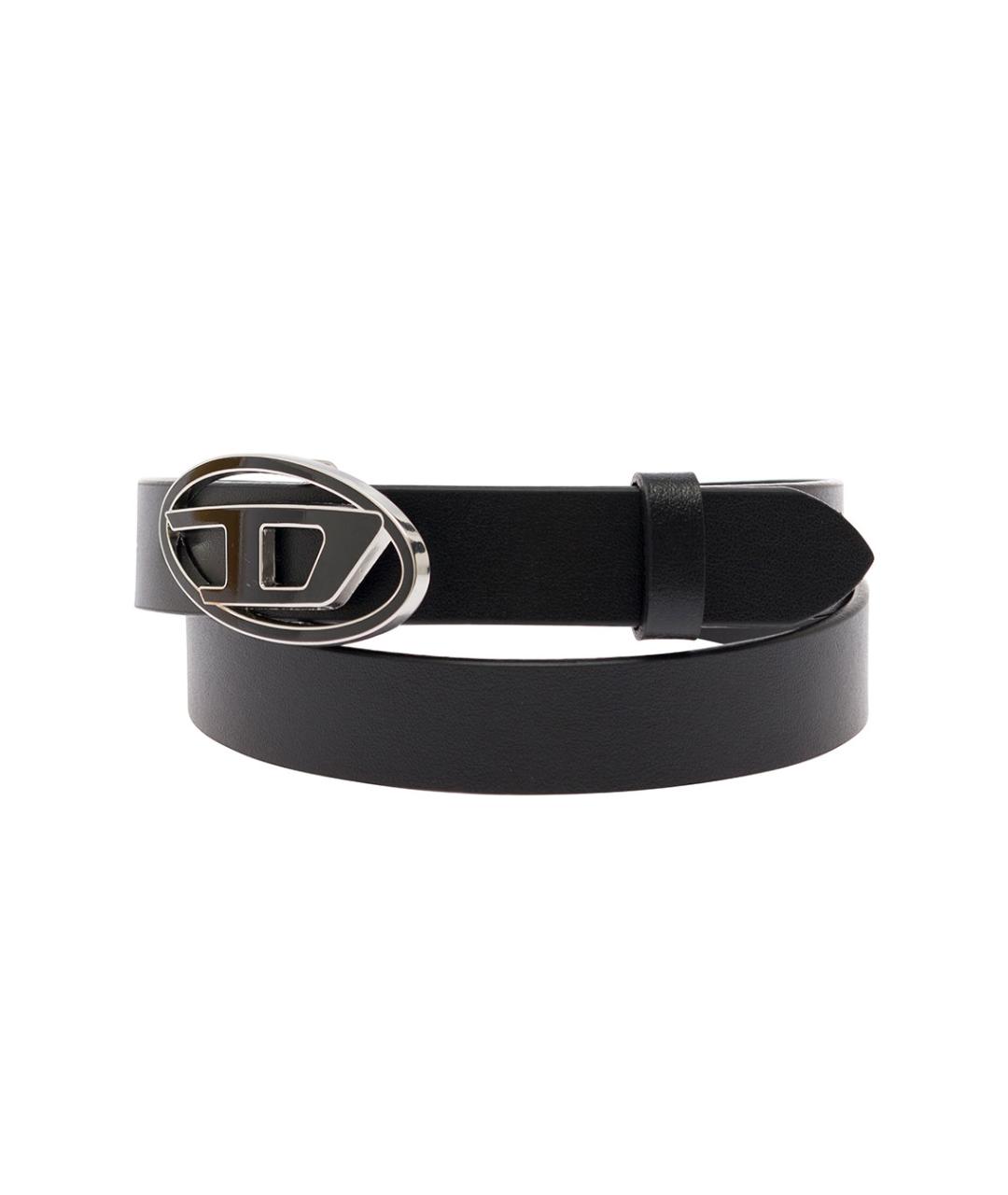 DIESEL Черный кожаный ремень, фото 2