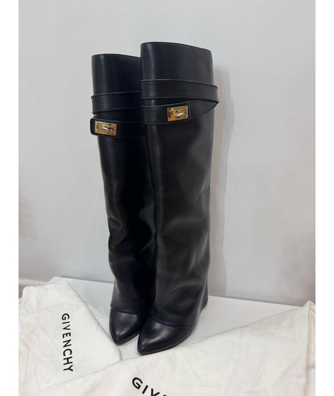 GIVENCHY Черные кожаные сапоги, фото 3