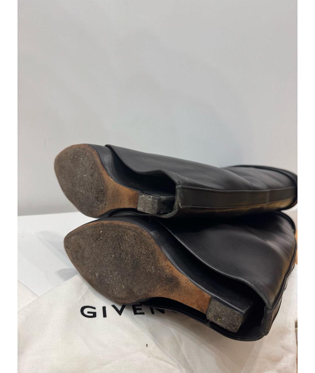 GIVENCHY Черные кожаные сапоги, фото 4