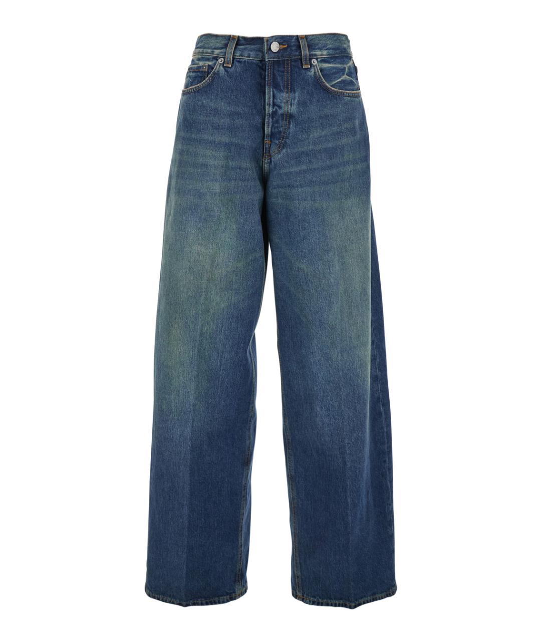 HAIKURE Синие хлопковые джинсы клеш, фото 1