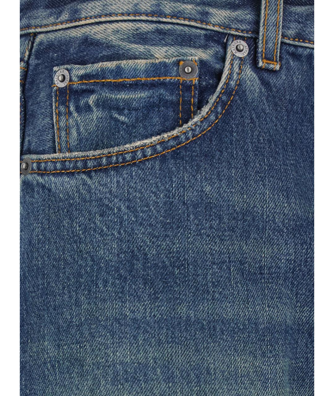 HAIKURE Синие хлопковые джинсы клеш, фото 3