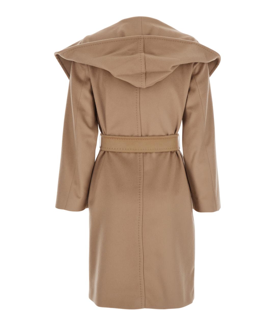 MAX MARA STUDIO Бежевое шерстяное пальто, фото 2