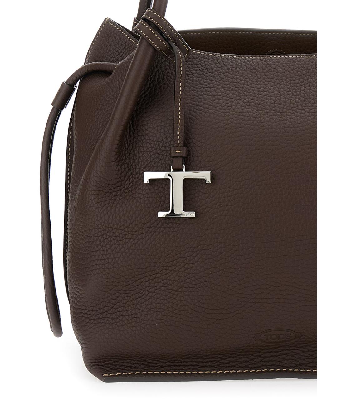 TOD'S Коричневая кожаная сумка через плечо, фото 3