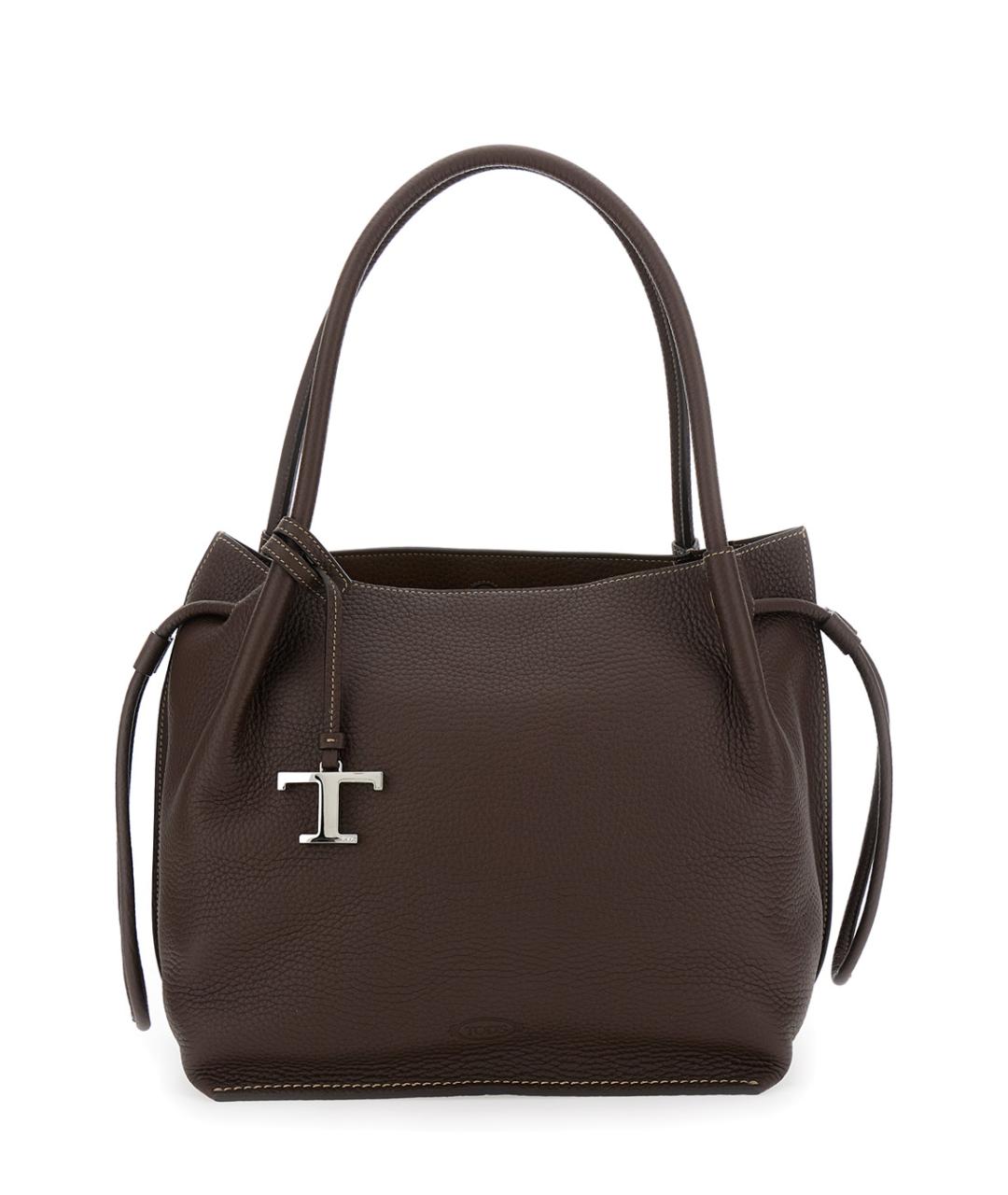 TOD'S Коричневая кожаная сумка через плечо, фото 1