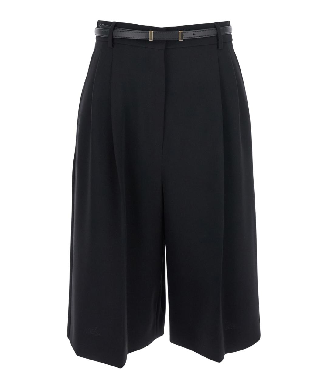 MAX MARA STUDIO Черные ацетатные кюлоты, фото 1