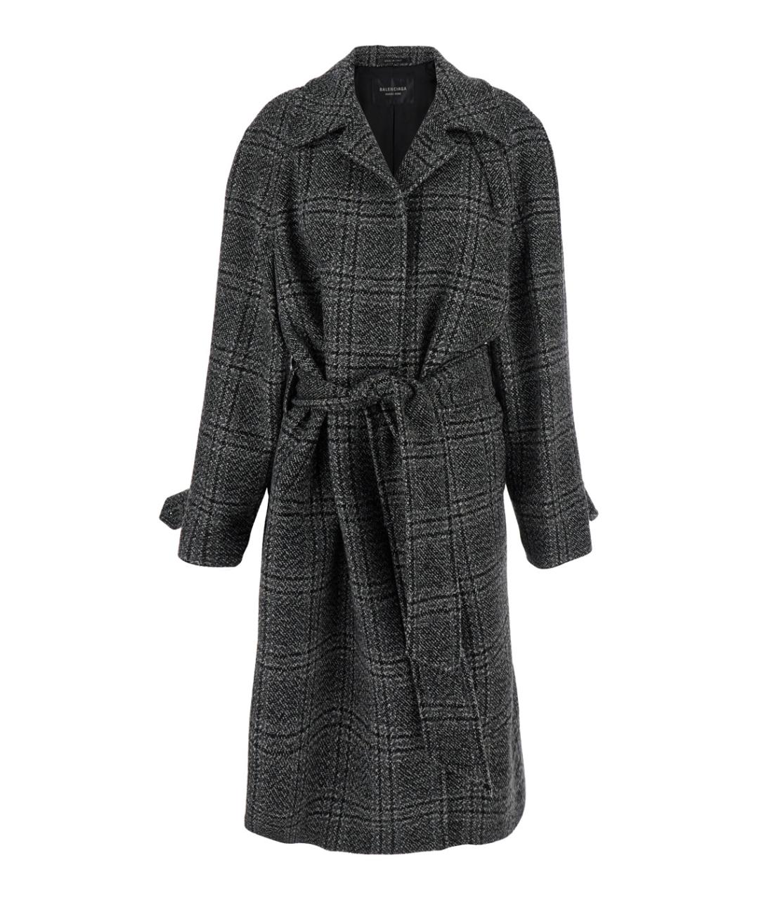 BALENCIAGA Серое шерстяное пальто, фото 1