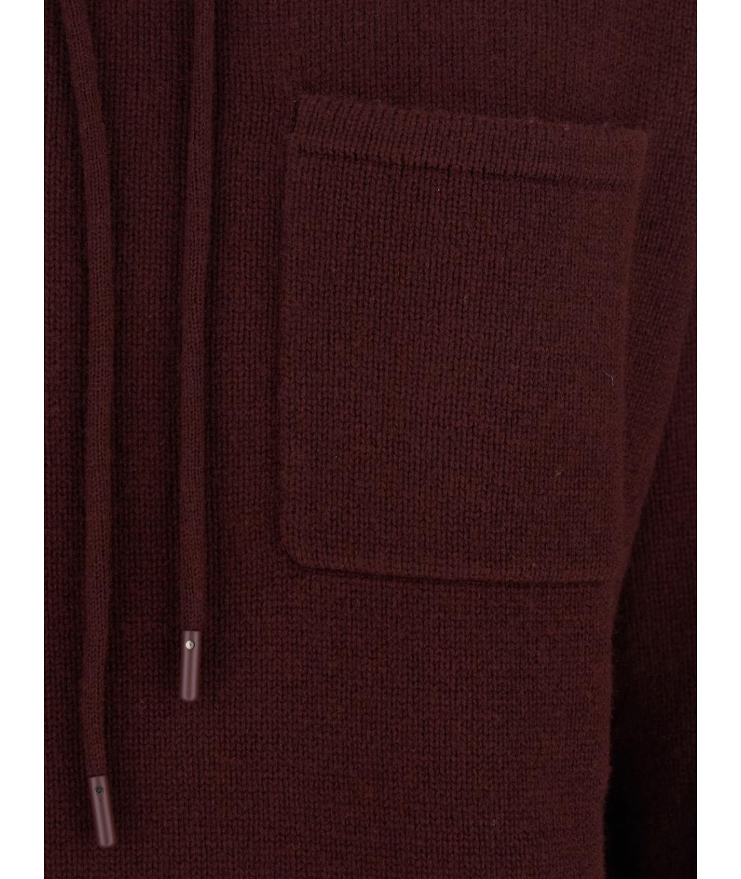 MAX MARA Бордовый шерстяной джемпер / свитер, фото 3