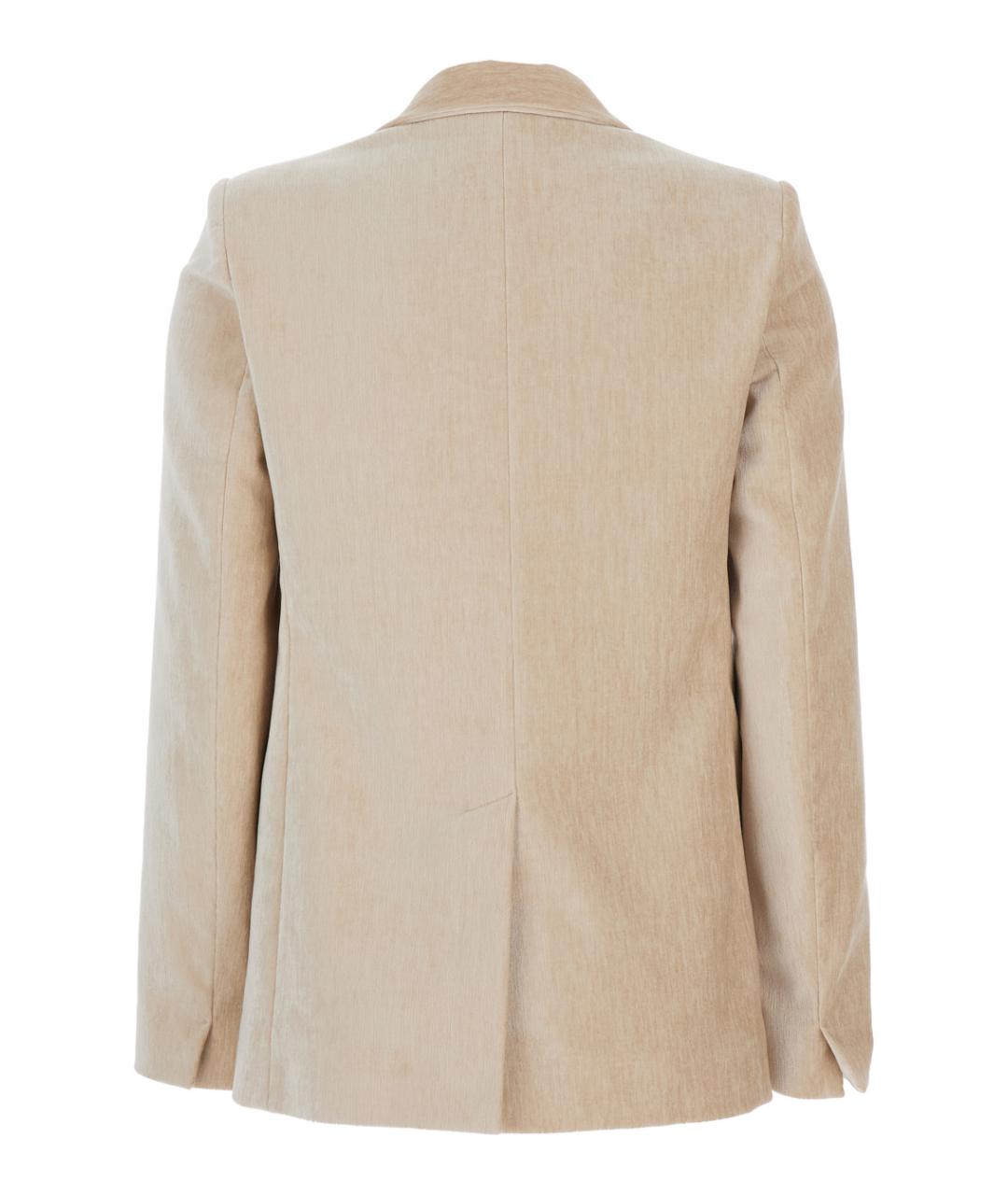 FORTE FORTE Бежевый полиэстеровый жакет/пиджак, фото 2