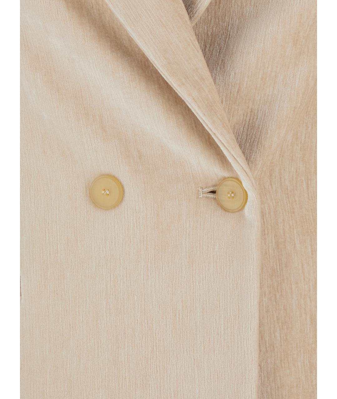 FORTE FORTE Бежевый полиэстеровый жакет/пиджак, фото 3